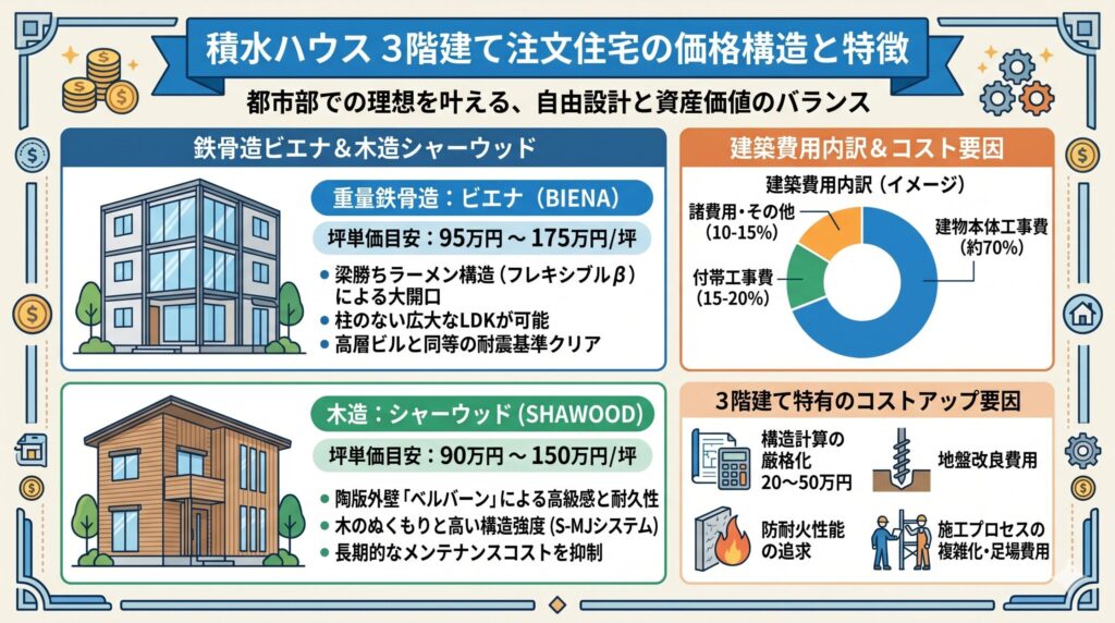 積水ハウス 3階建て 価格
