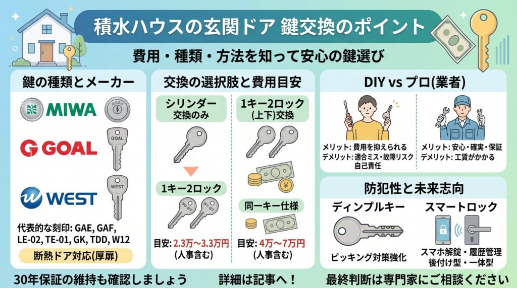 積水ハウス 玄関 ドア 鍵 交換