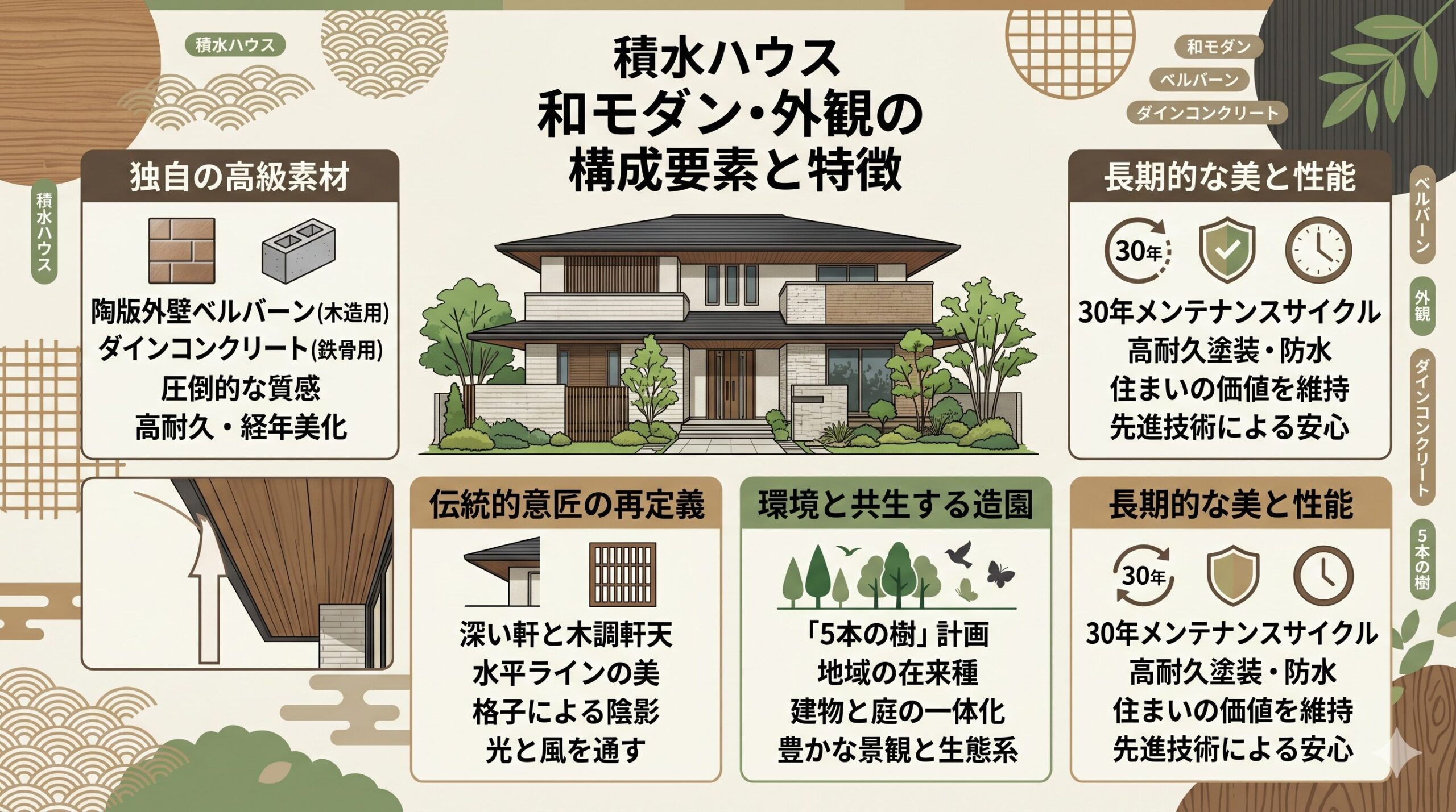 積水ハウス 和モダン 外観