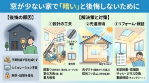 窓が少ない家 暗い