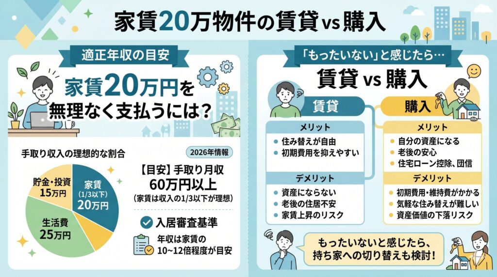 家賃20万年収