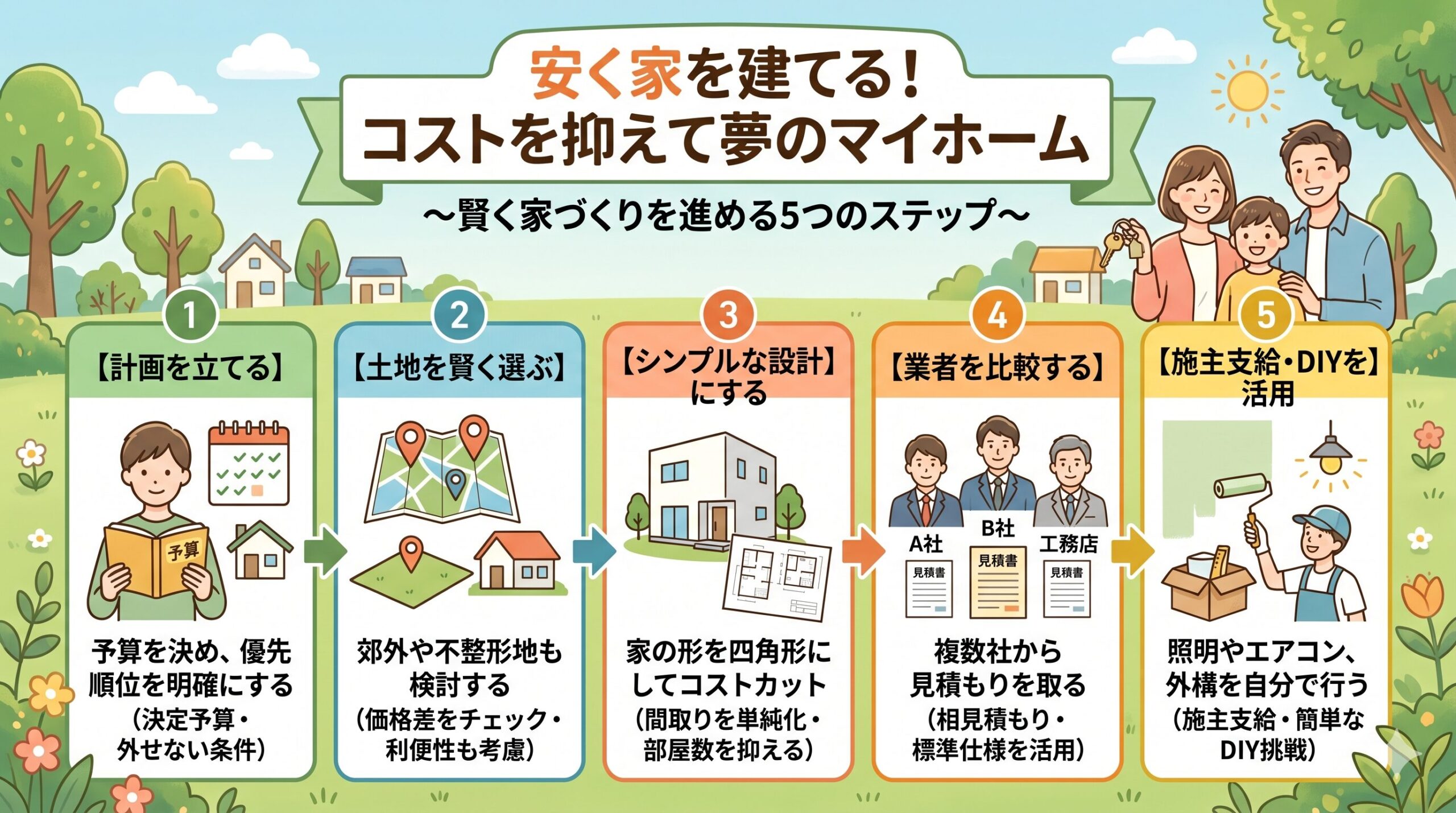 安く家を建てる